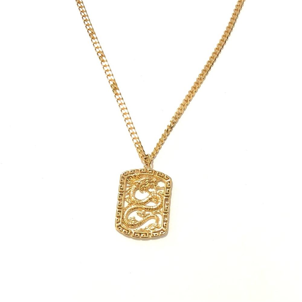 Stainless Steel Dragon Pendant Necklace